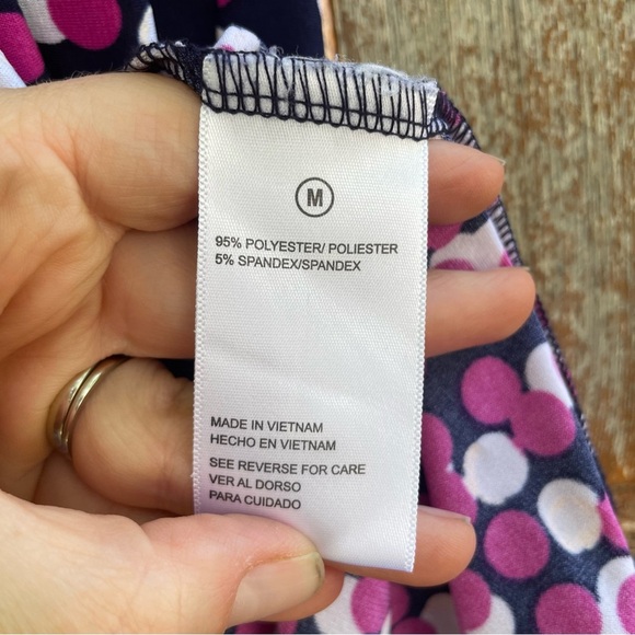 SHELBY & PALMER Women’s Navy White Pink Polka Dot Short Sleeve Dress Size Medium - Picture 6 of 11